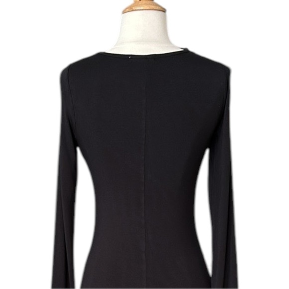 MARINE LAYER Lexi Longsleeve Midi Dress in Black Classic Office Siren Small - Picture 8 of 14